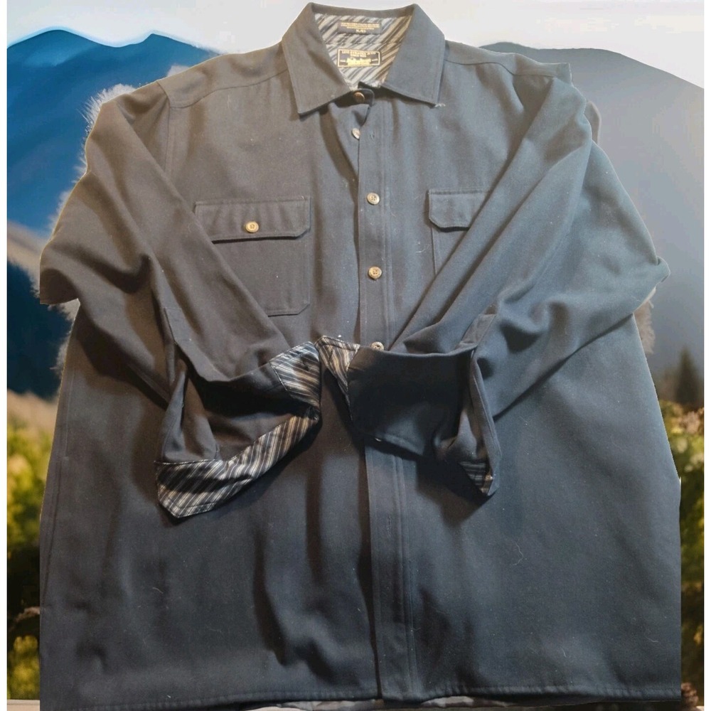 Levi Strauss & Co Heavy Weight Lined Flannel Button XXL‎ Shirt Navy Mens 1278